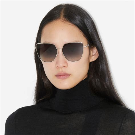 burberry two-tone cat-eye frame sunglasses|reflective cat eye sunglasses.